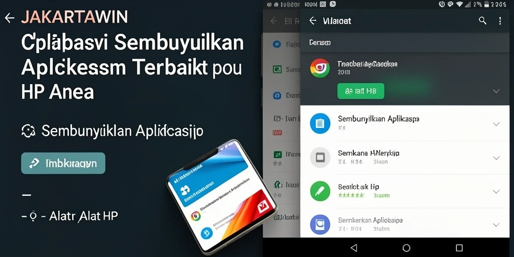 Tampilan antarmuka JAKARTAWIN yang menawan untuk menyembunyikan aplikasi.