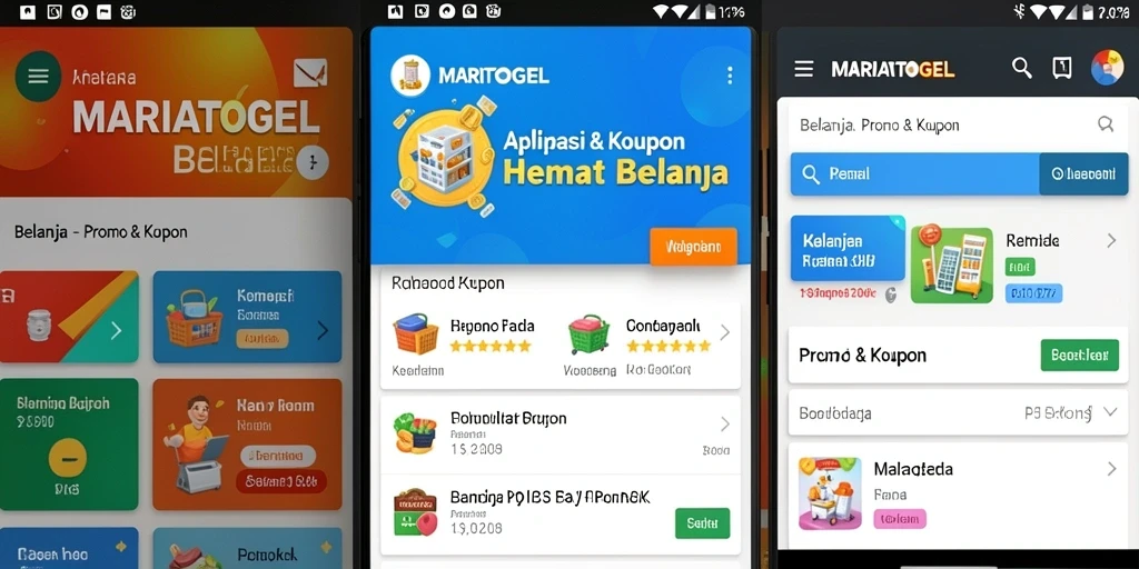 Tampilan antarmuka MARIATOGEL yang intuitif dan penuh promo menarik.