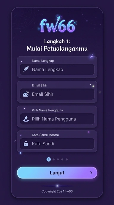 Tampilan halaman daftar fw66